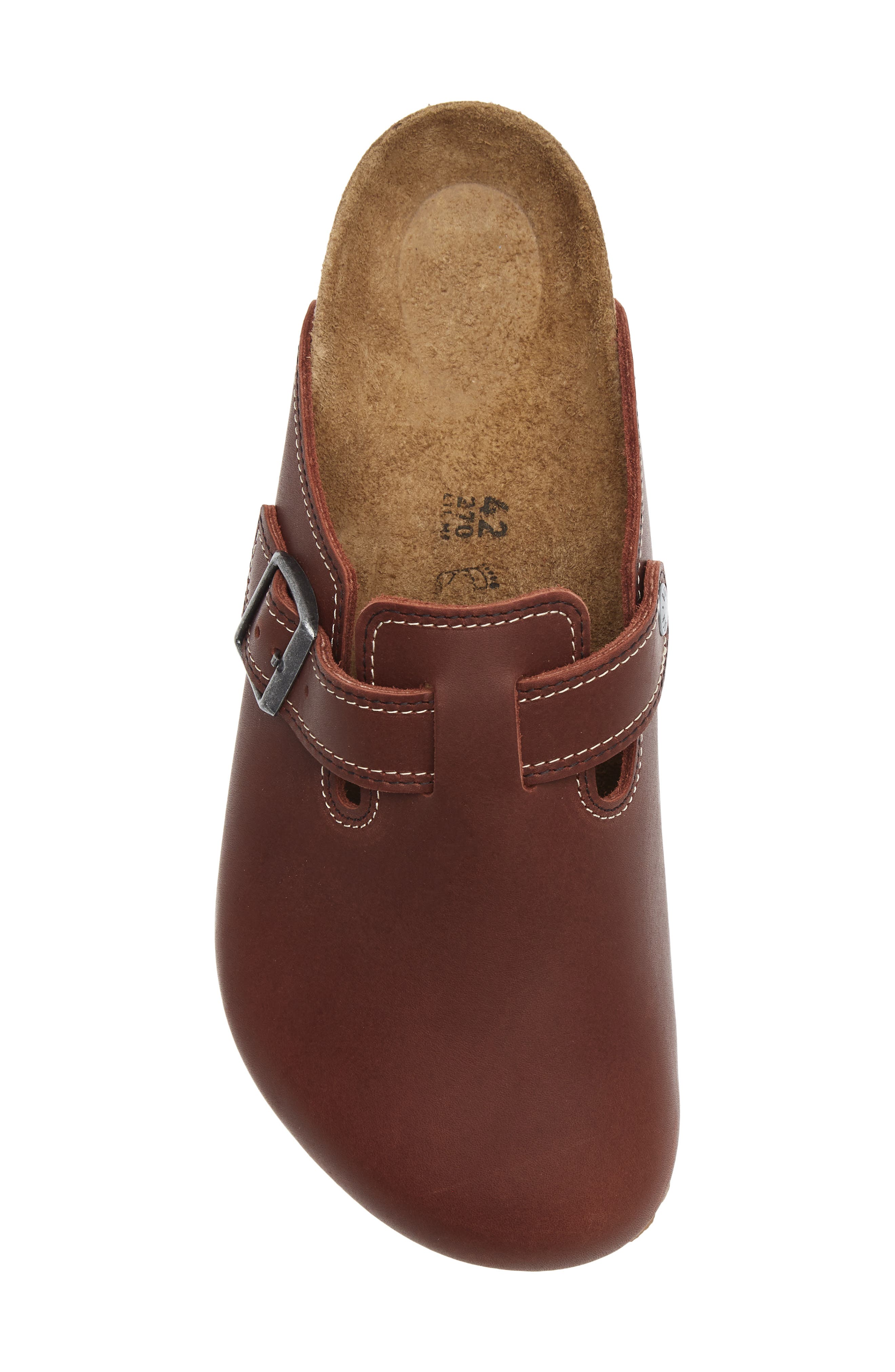Boston Leather Clog, Alternate, color, RUST