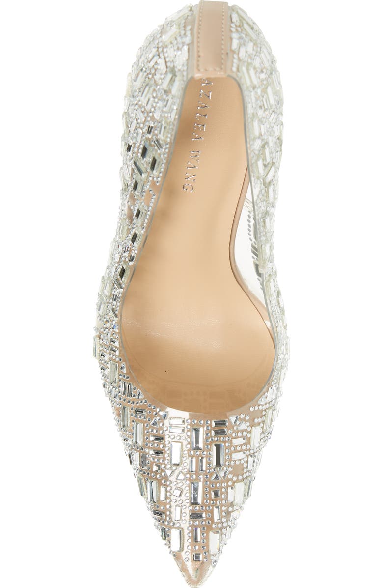 AZALEA WANG Jovie Crystal Embellished Clear Pump, Alternate, color,