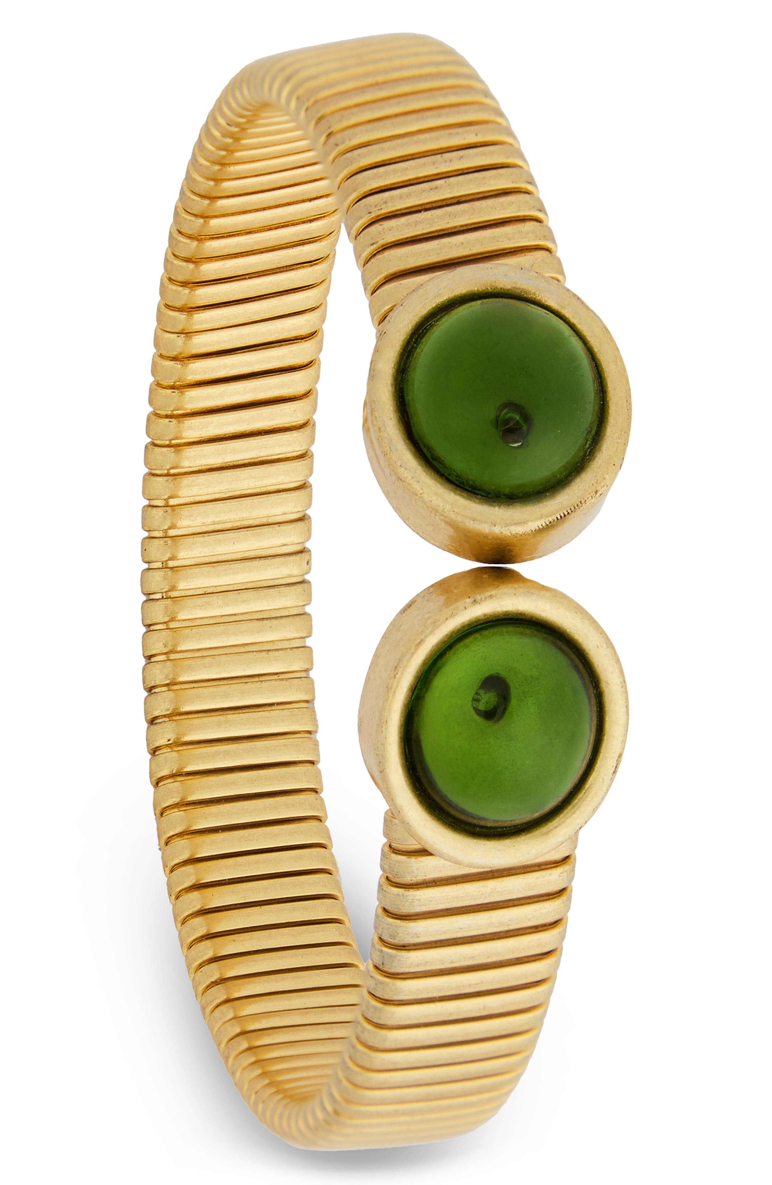 SAACHI Stone Duo Cuff Bracelet