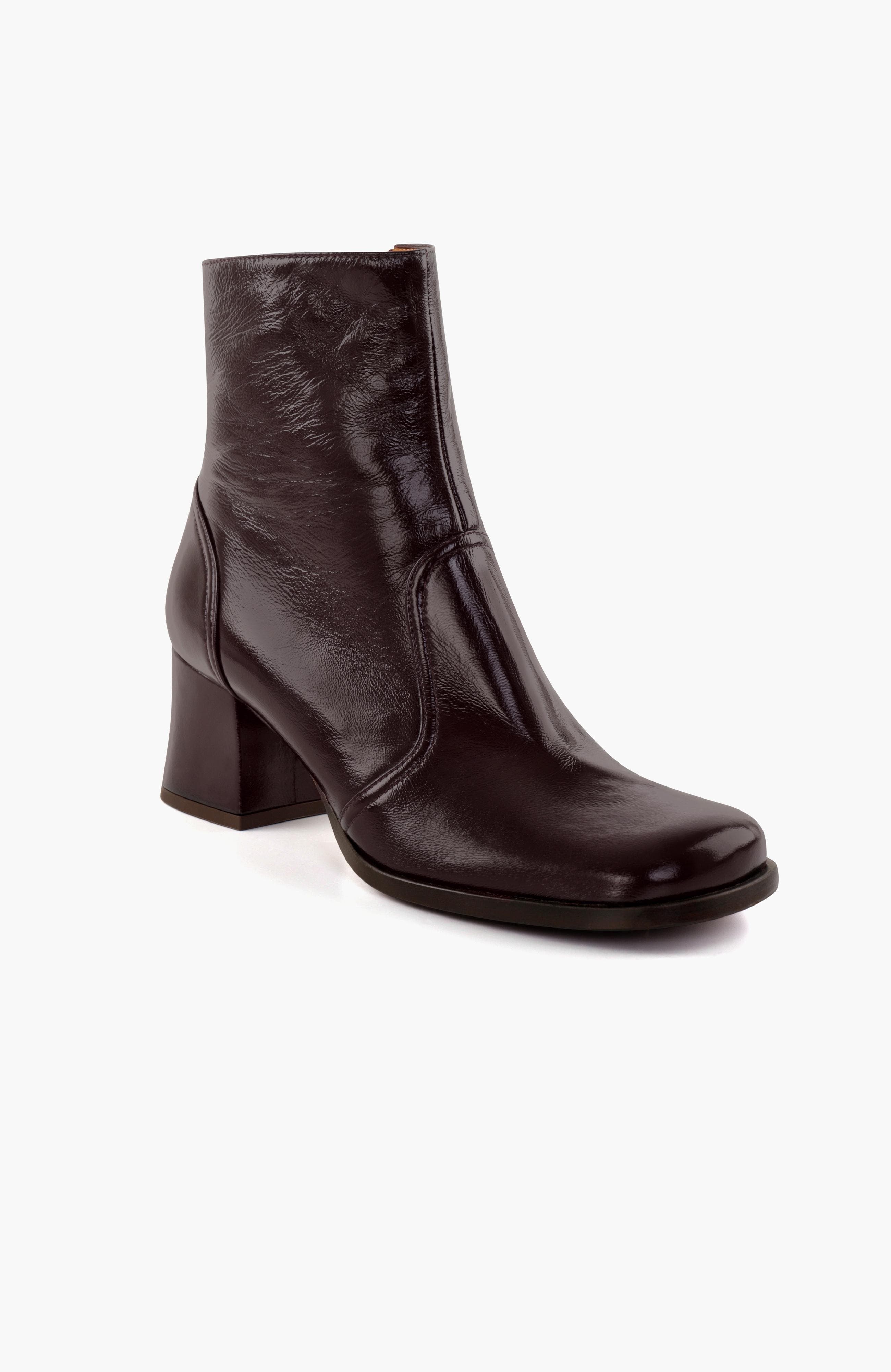 TALENA Patent leather Ankle Boots, Alternate, color, Grape