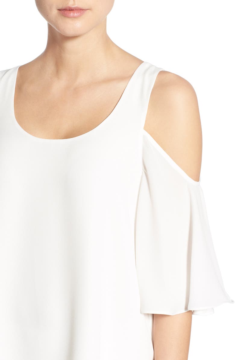 Chelsea28 Chiffon Cold Shoulder Top, Alternate, color,
