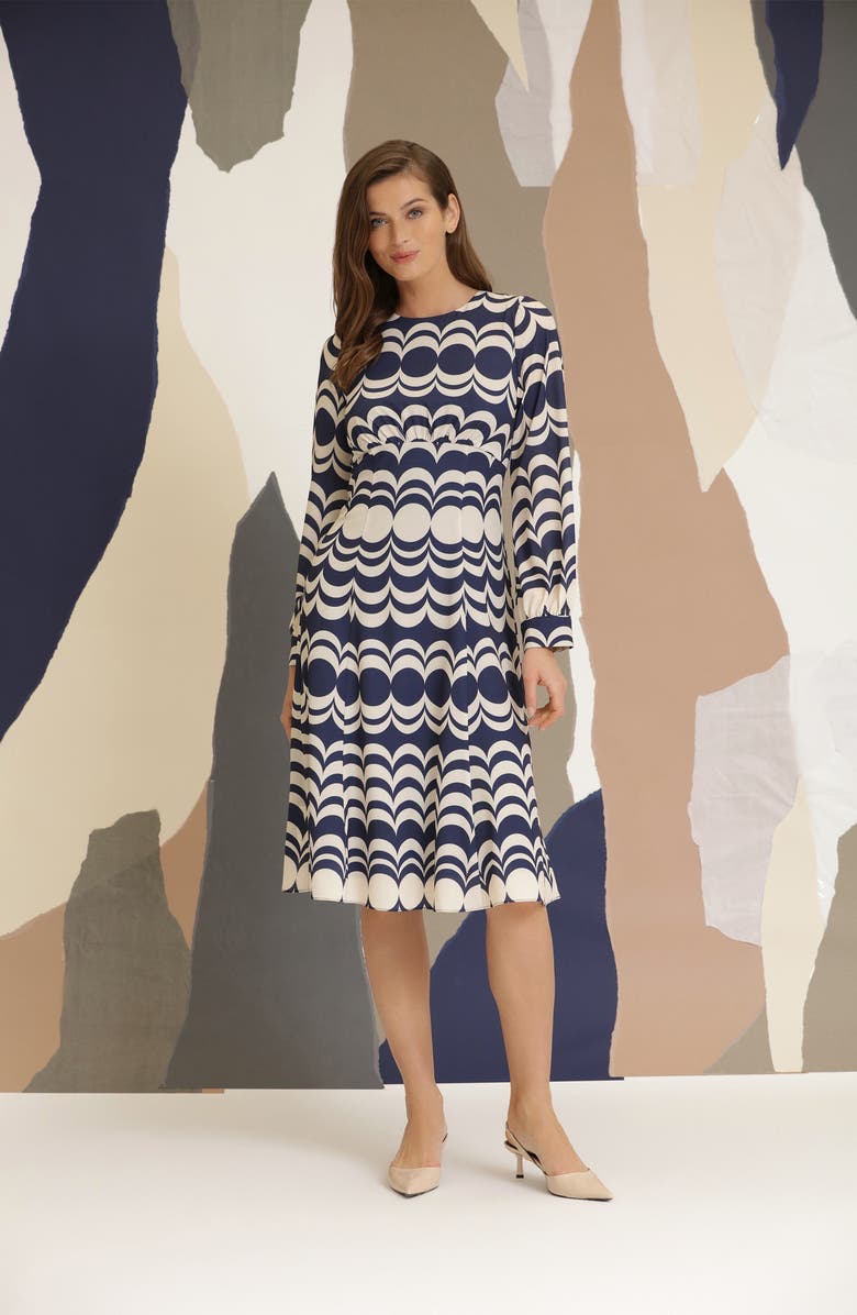 Maggy London Geo Print Long Sleeve Dress, Alternate, color, 