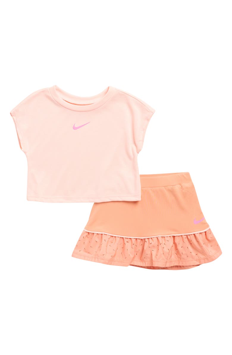 Nike Sunny Swoosh Skort Set, Main, color, Apricot Agate