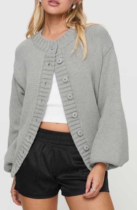Edern Blouson Cotton Blend Cardigan