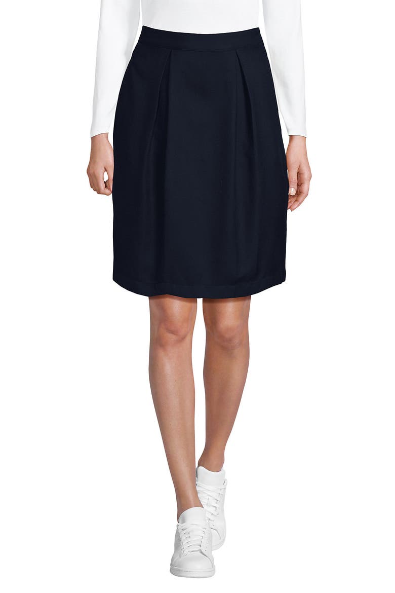 School Uniform  Solid Pleated Skort Top of Knee, Main, color, Classic Navy