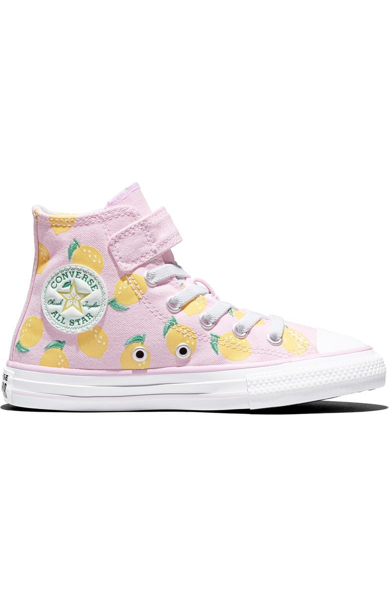 Converse Kids' Chuck Taylor All Star Easy On Canvas High Top Sneaker, Alternate, color, New Found Bloom/ Dandy Lion
