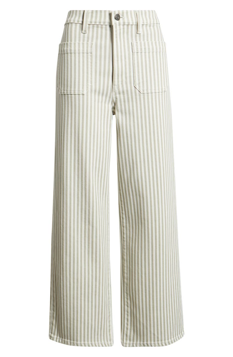 FRAME The Anchor High Waist Wide Leg Jeans, Alternate, color, Flax Stripe
