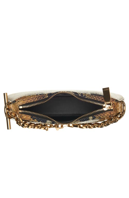 Alexander Mcqueen Mcqueen Mini T-bar Python Print Leather Top Handle Bag In Multi