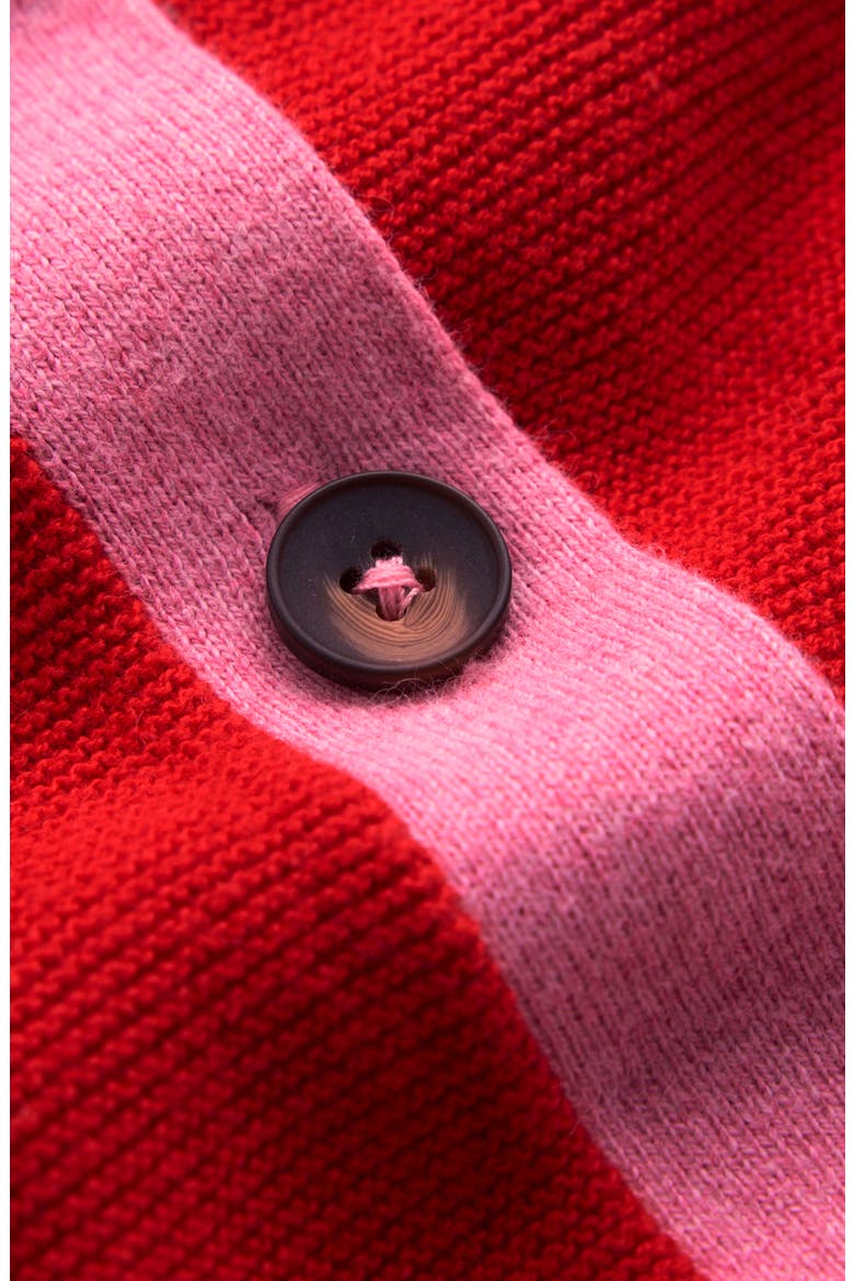 Grace Color Block Cardigan, Alternate, color, POPPY RED