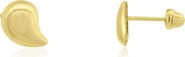 The Lovery Fine Jewelry Mini Gold Tear Drop Screw Back Stud Earrings