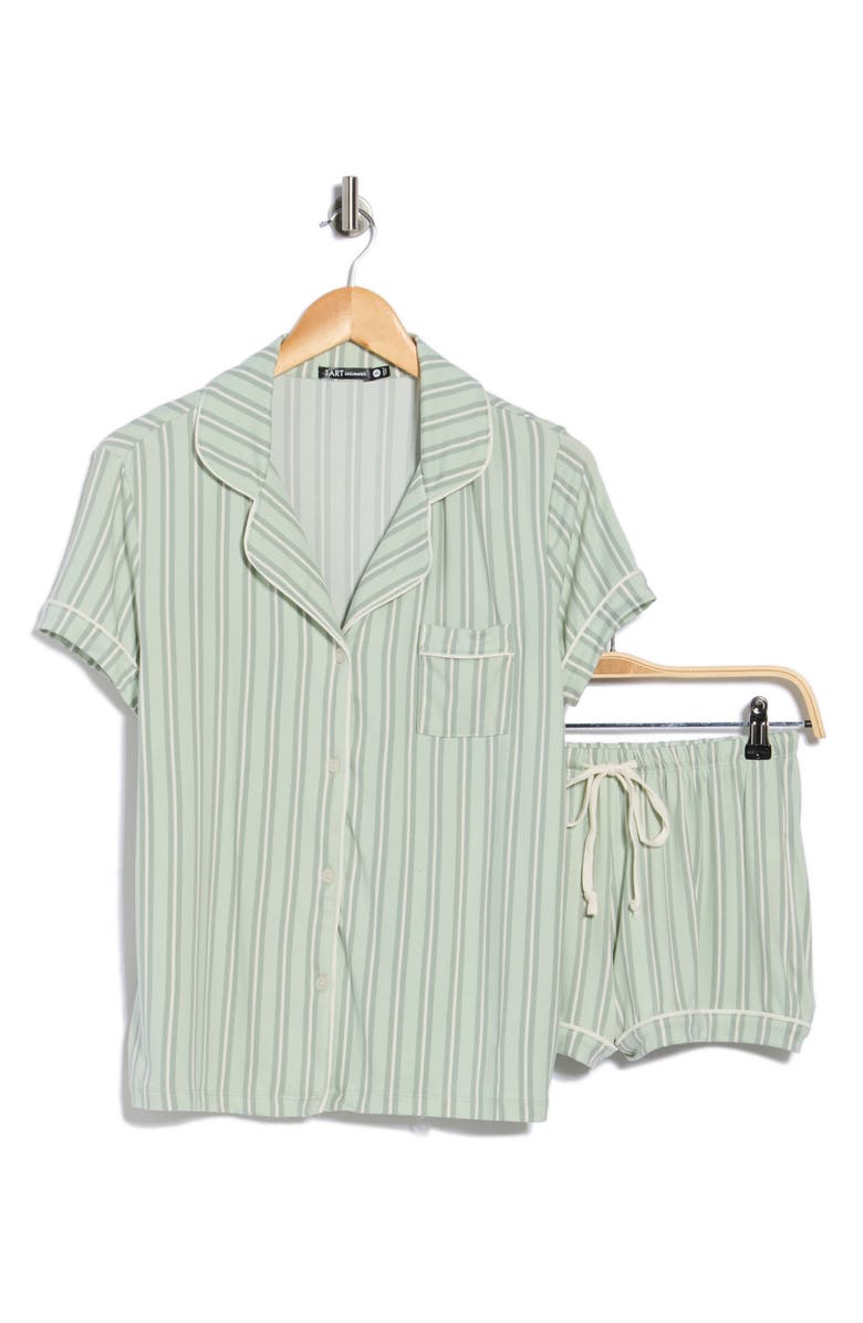 Tart Dixie Stripe Shorts Pajamas, Alternate, color, Multi Green Stripes Option