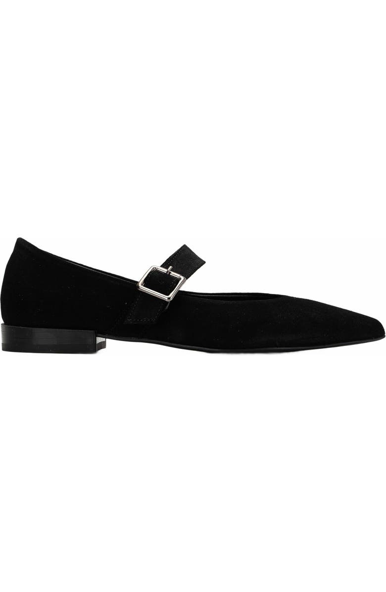 Forever & Always Shoes Willow Leather Mary Jane Flats, Main, color, Black Suede Leather