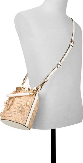 【追跡あり!】Sirenax Raffia Drawstring シェル バケットバッグ ALDO Sirenax Woven Raffia Bucket Bag | Nordstrom