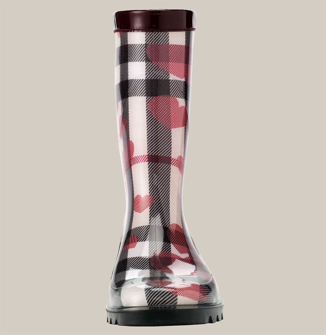 Burberry Heart Print Check Rain Boot (Women) | Nordstrom
