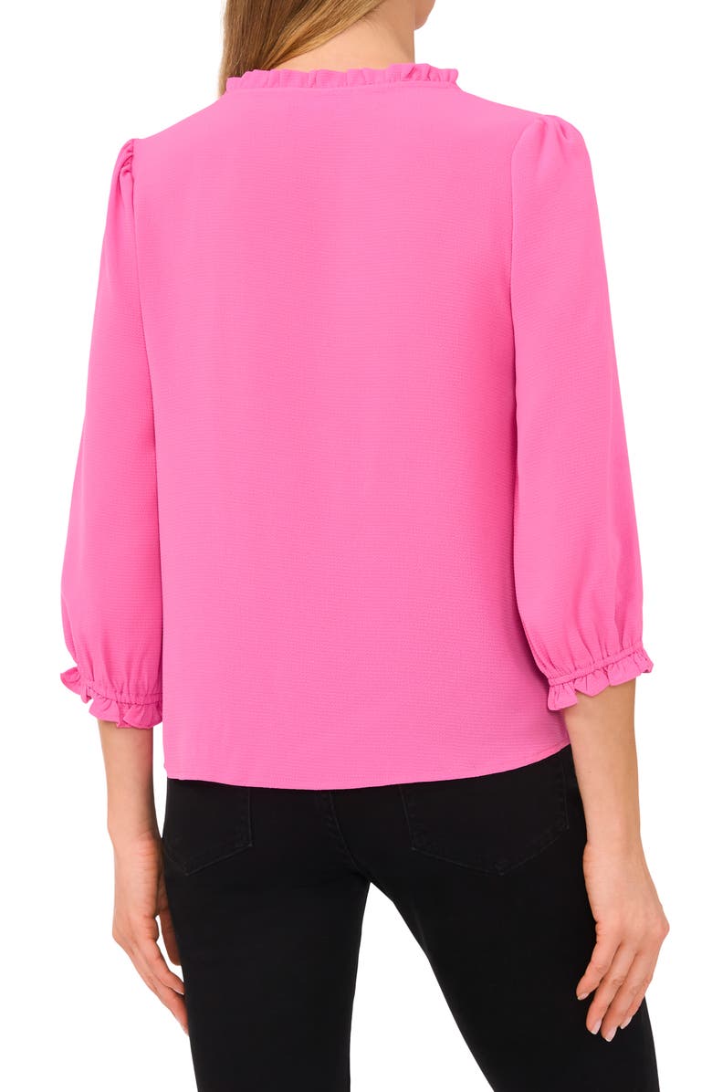CeCe Ruffle V-Neck Blouse, Alternate, color, Freeisa Pink