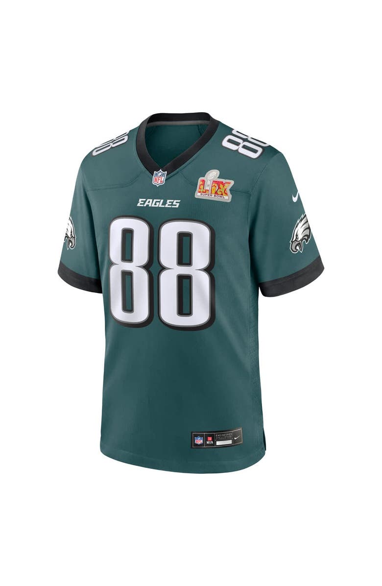 Nike Men's Nike Dallas Goedert Midnight Green Philadelphia Eagles Super Bowl LIX Game Player Jersey, Alternate, color, 