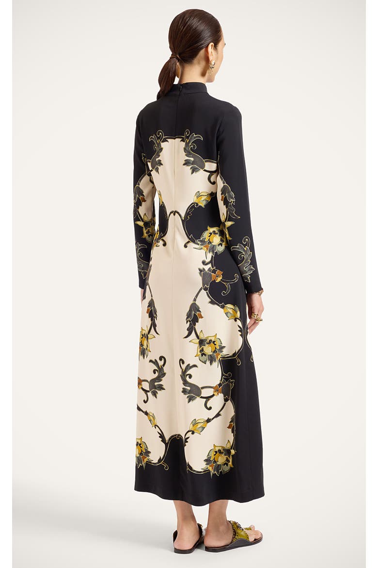 Halle Dress Placée, Alternate, color, Buttercup Placée Black