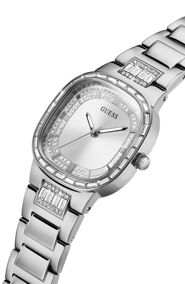 GUESS Crystal Square Bracelet Watch, 32mm, Alternate, color, 