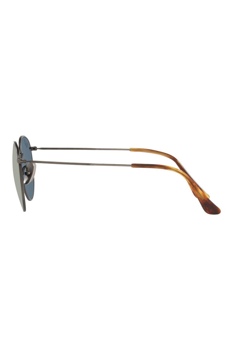 Titanium 50mm Gradient Round Sunglasses, Alternate, color, PEWTER