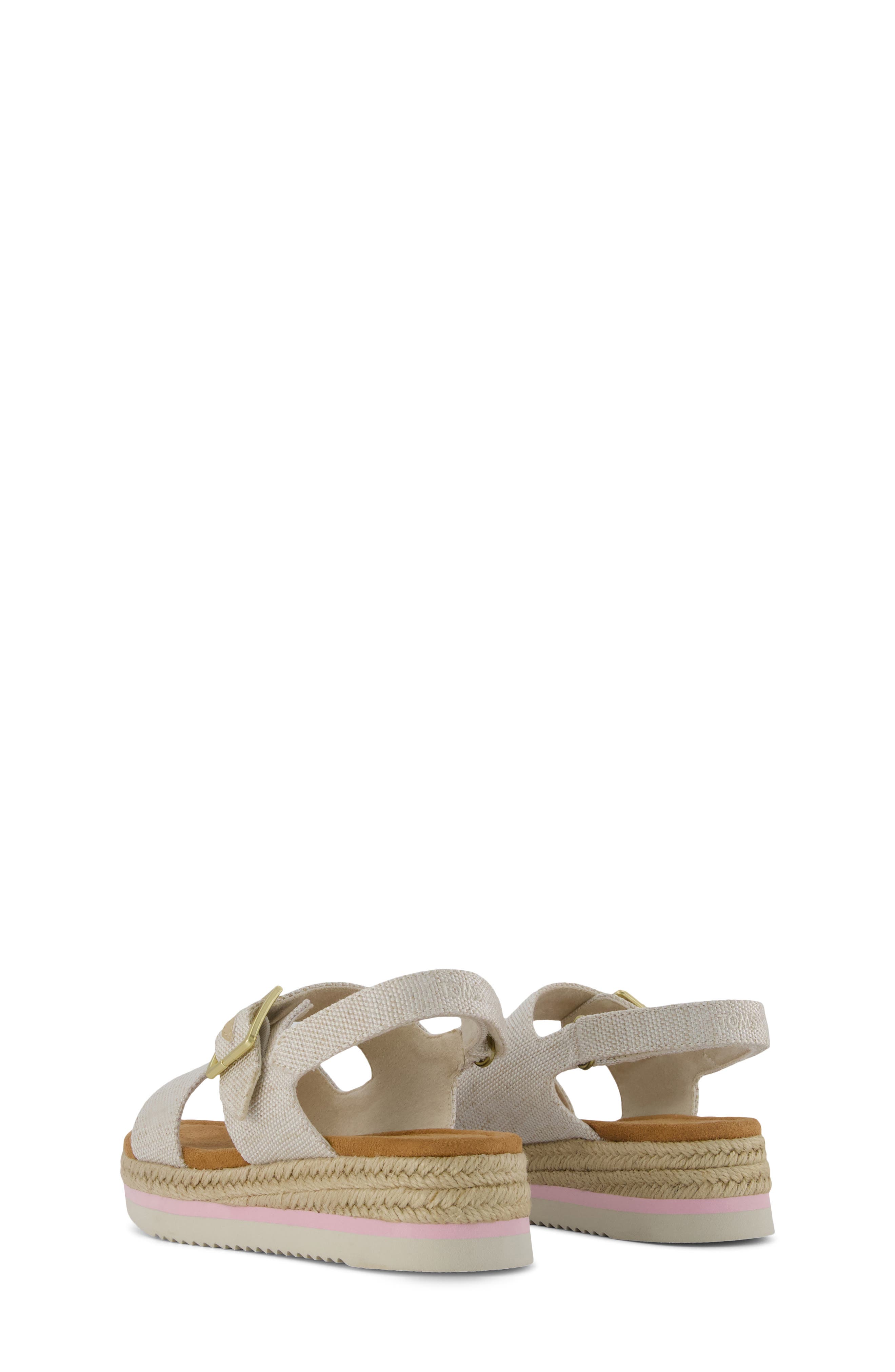 TOMS Kids' Giana Platform Slingback Sandal, Alternate, color, Natural