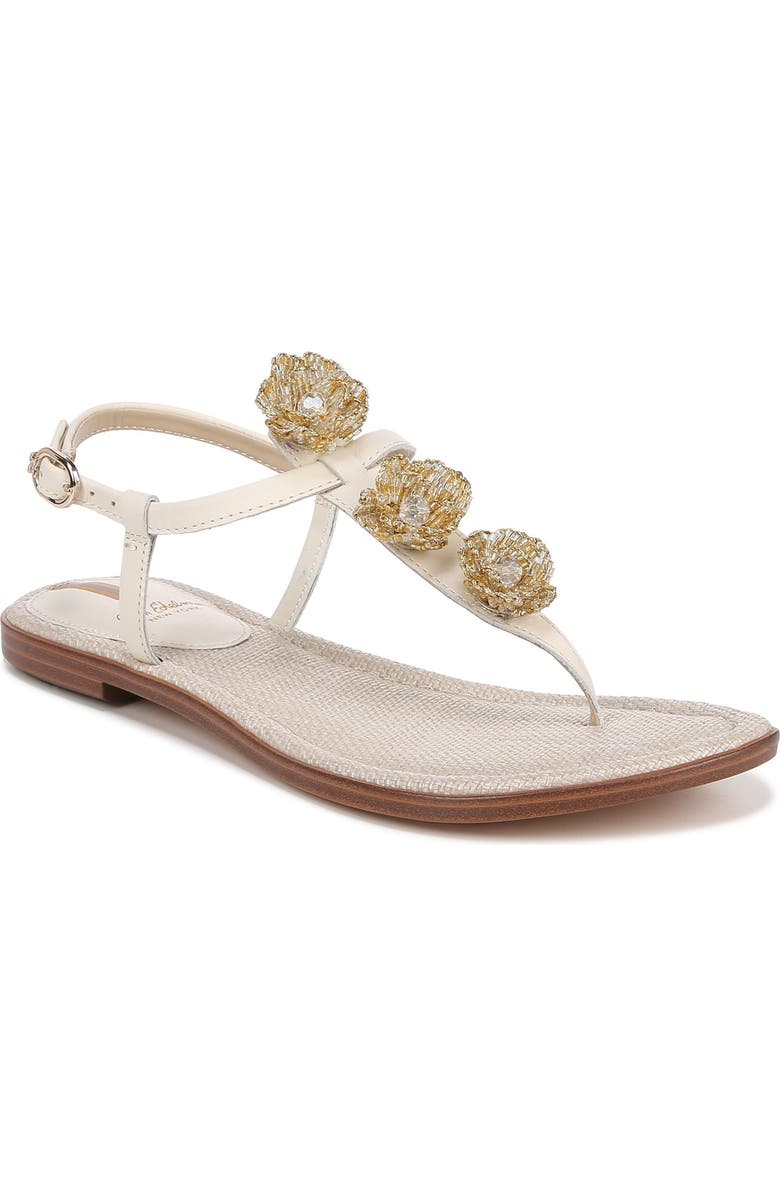 Sam Edelman Women's Gigi Flat Thong Sandal - Adjustable Ankle Strap Summer Sandals