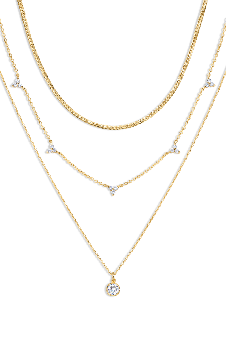 Three Wishes Necklace, Main, color, GOLD