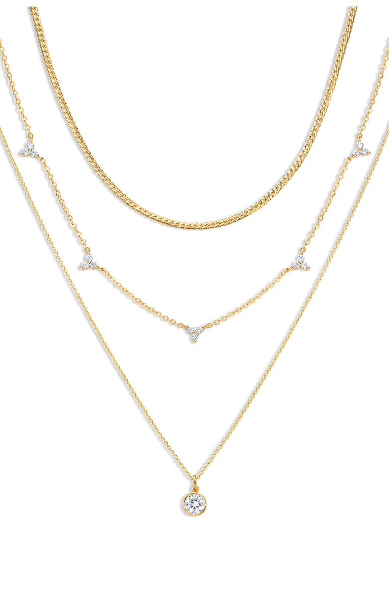 Electric Picks Three Wishes Necklace, Main, color, Gold