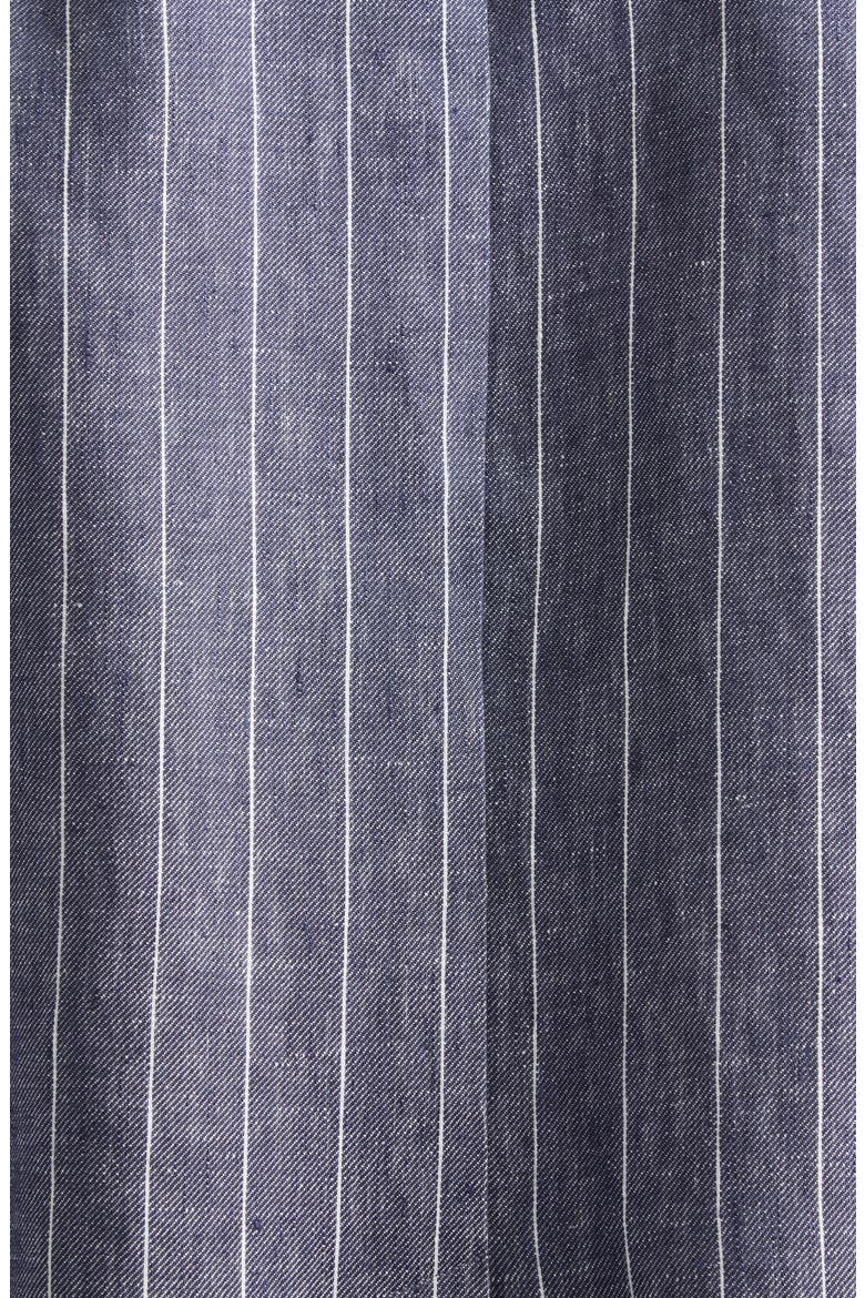 Ballo Pinstripe Double Breasted Linen Vest, Alternate, color, ULTRAMARINE
