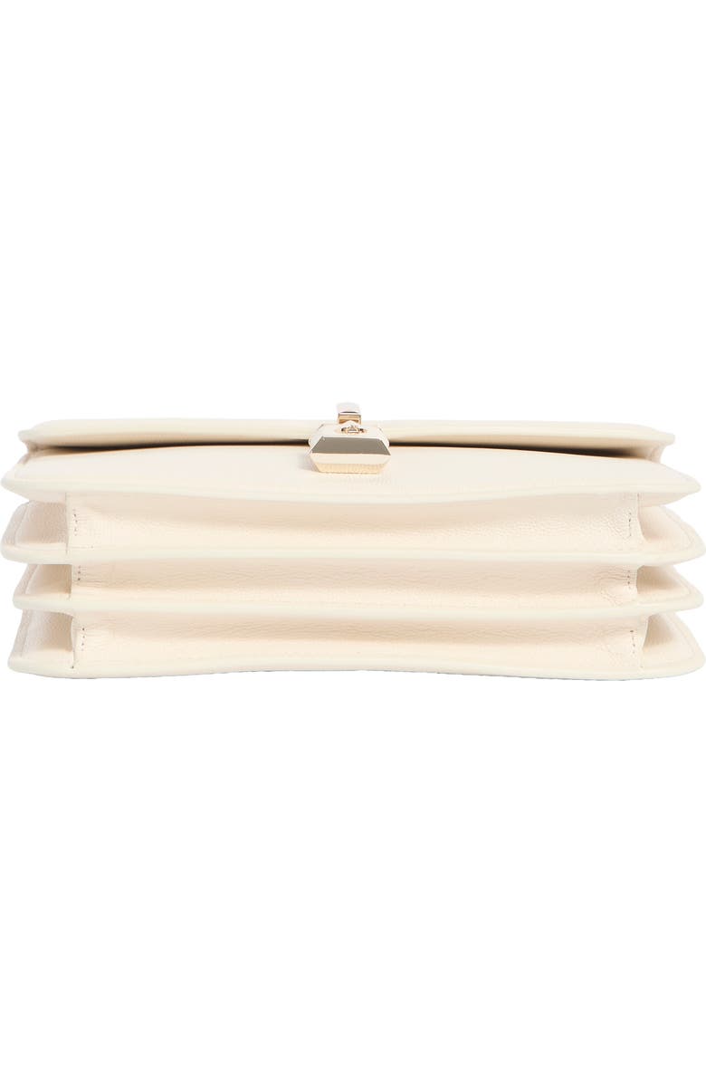 Kate Spade New York locket small grain leather shoulder bag, Alternate, color, Parchment