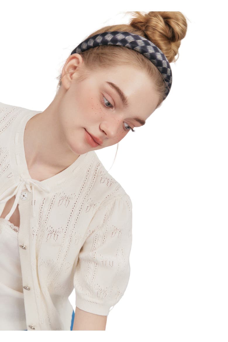 Lunelle Silk Headband, Alternate, color, Steel Blue