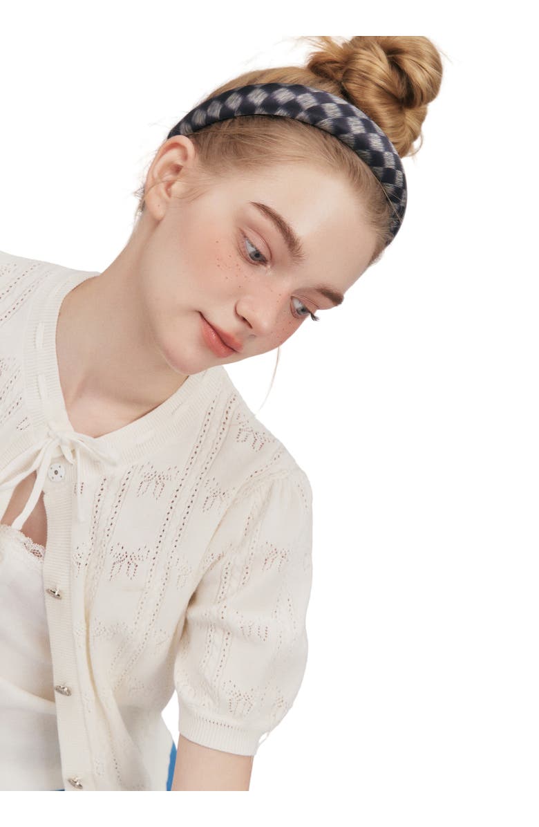 OLAH Lunelle Silk Headband, Alternate, color, Steel Blue