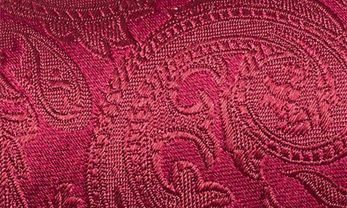 Duchamp Paisley Jacquard Silk Tie In Burgundy