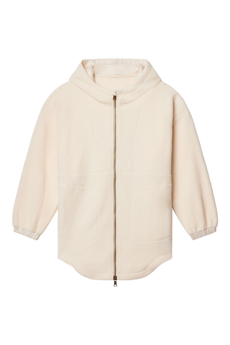 Aloft Full Zip Fleece Hoodie, Alternate, color, CREAM