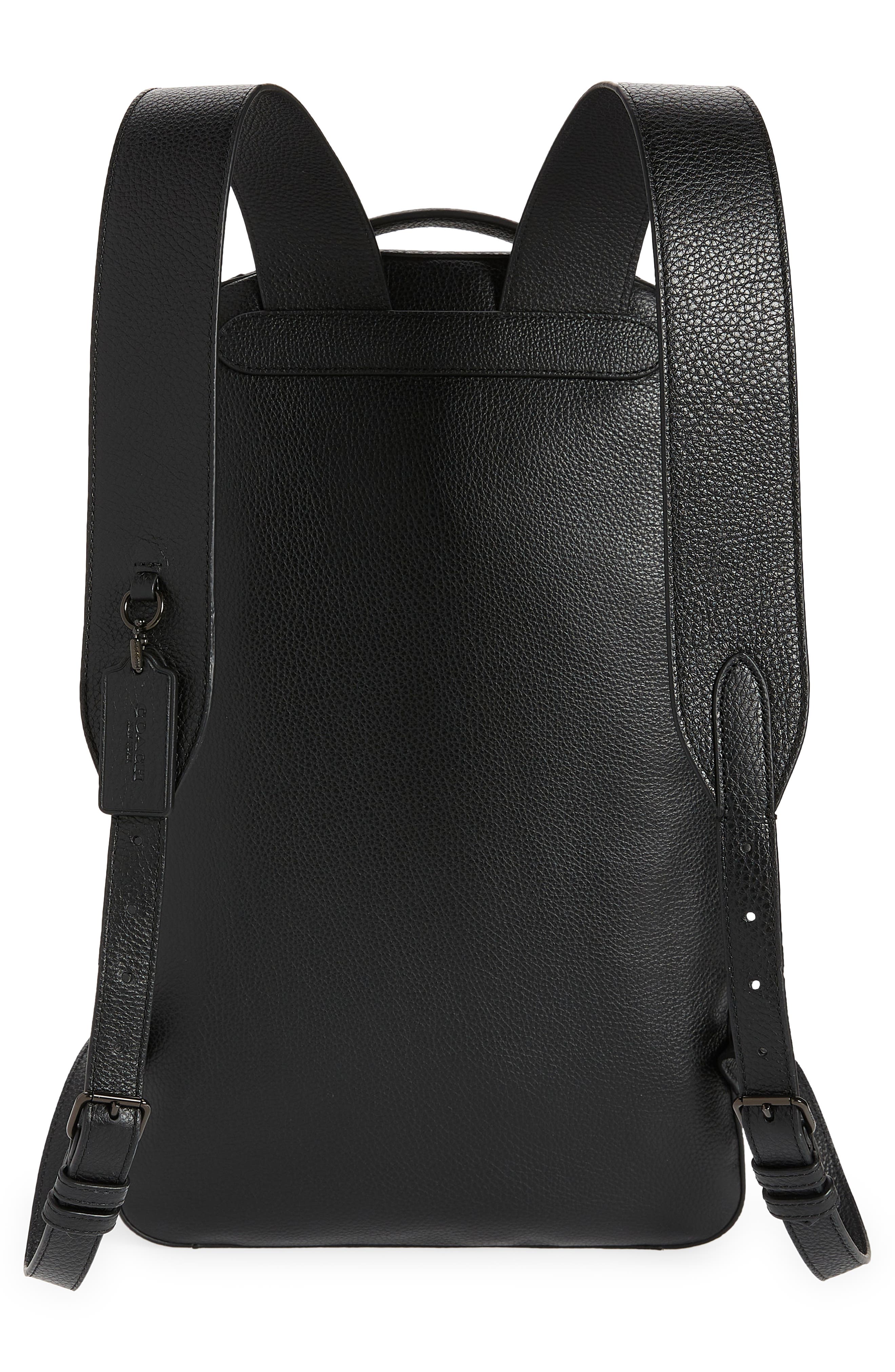 COACH Metropolitan Pebbled Leather Backpack, Alternate, color, 