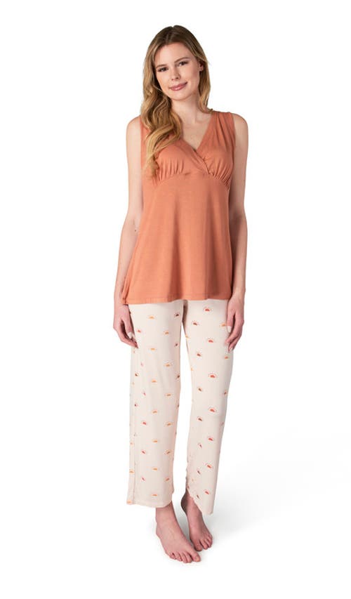 Everly Grey Analise During & After 5-piece Maternity/nursing Sleep Set For Mom & Baby In Neutral