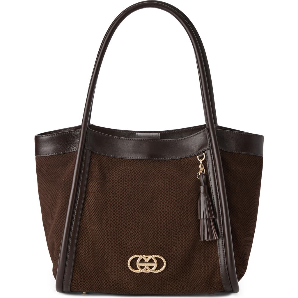 Brahmin Bailee Leather Tote in Chocolate Deveron  product