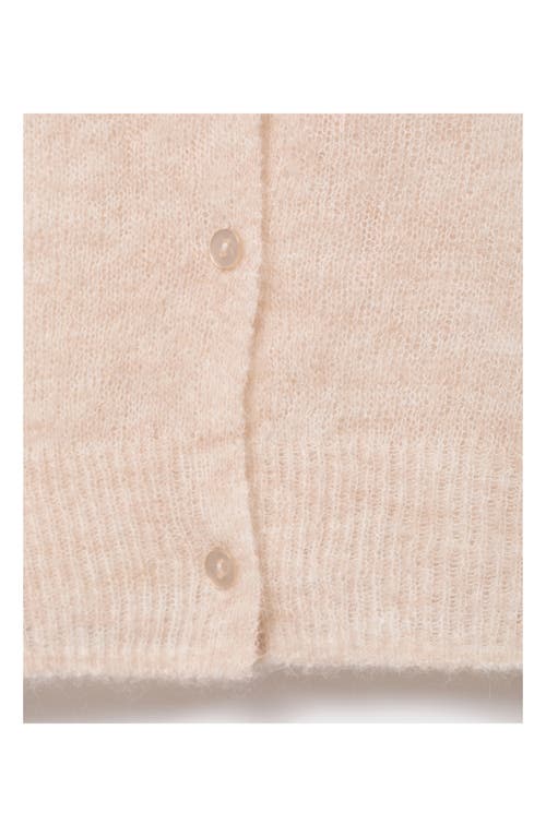 Mango Crop Cardigan In Neutral