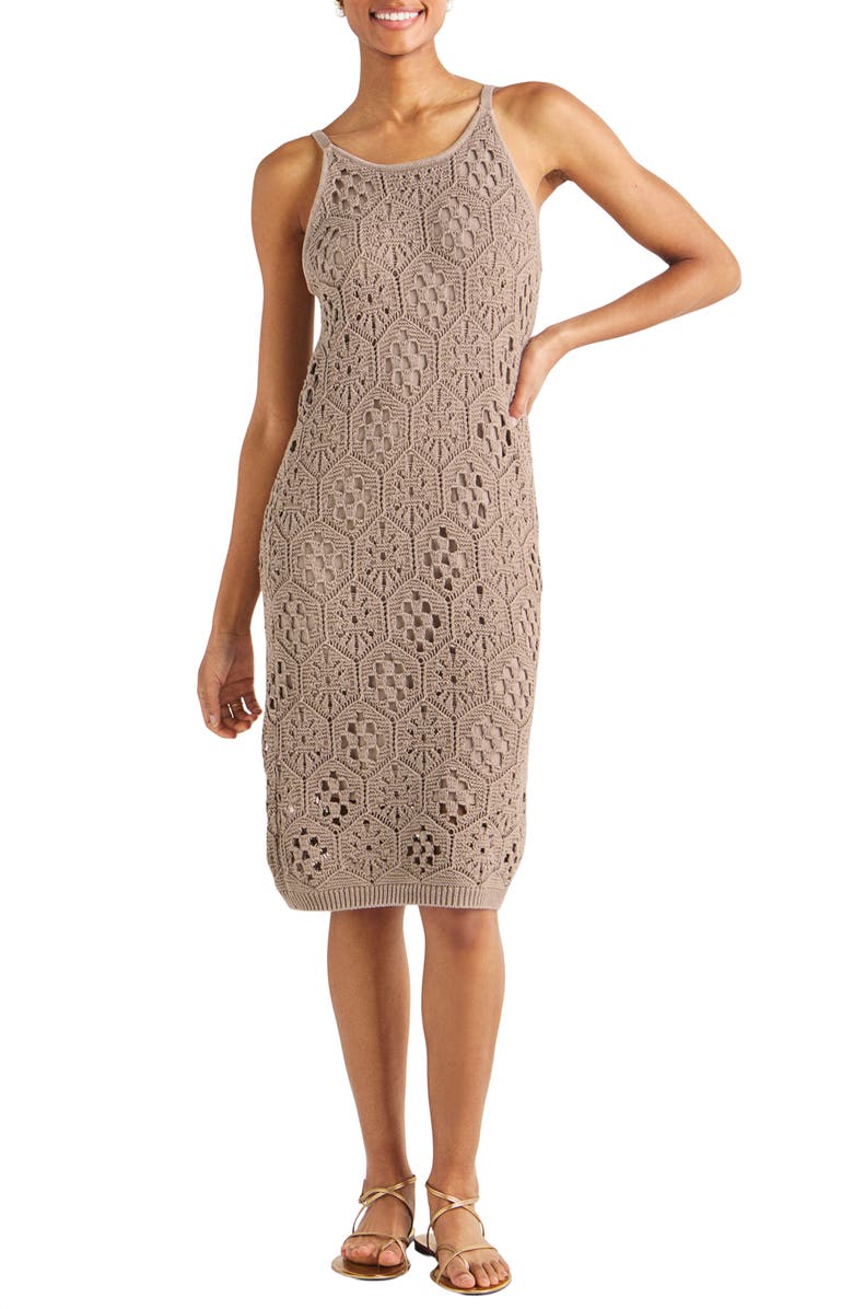 Splendid Eden Open Stitch Cotton Sweater Dress, Main, color, 