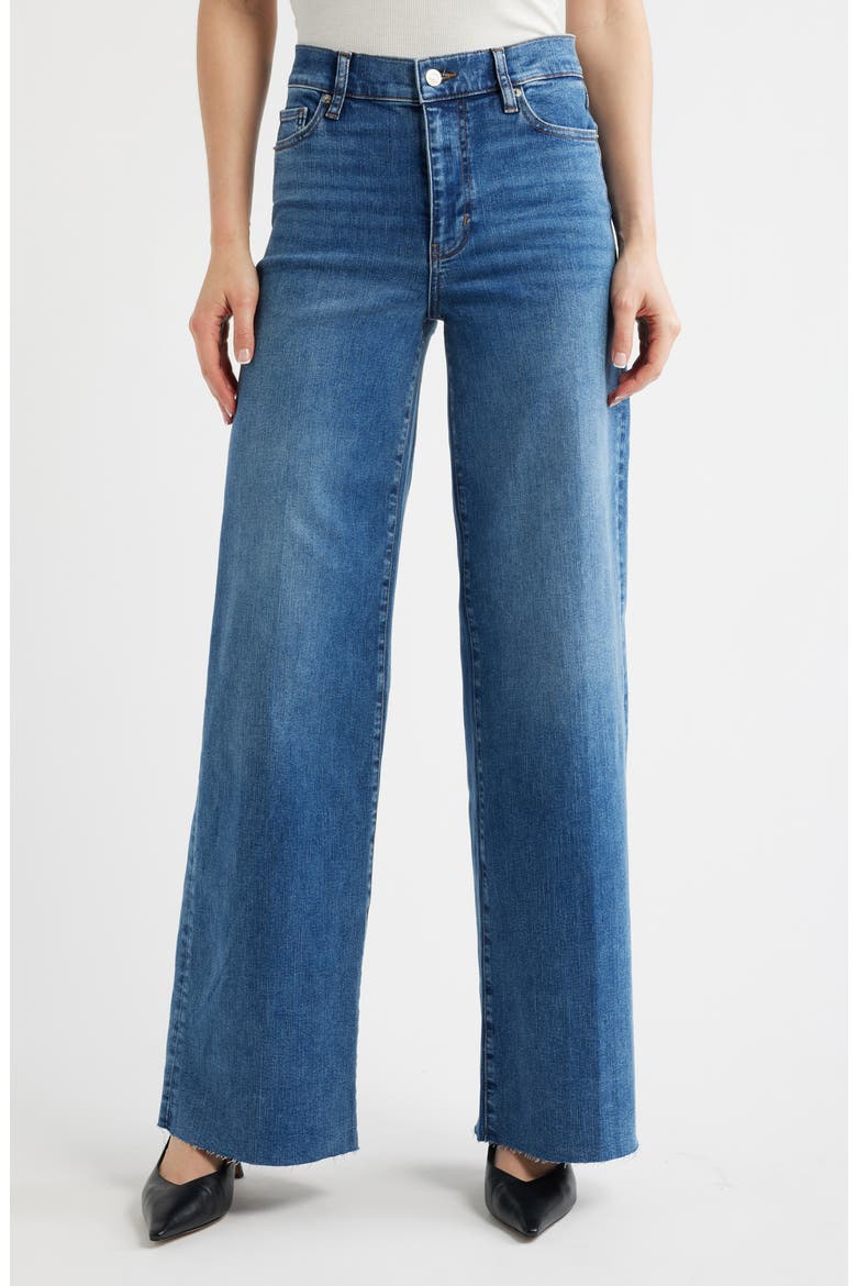 Le Slim High Waist Raw Hem Palazzo Jeans, Main, color, CANALS RAW AFTER