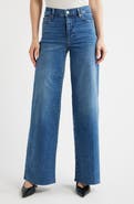 FRAME Le Slim High Waist Raw Hem Palazzo Jeans