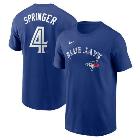 Men's Nike George Springer Royal Toronto Blue Jays Fuse Name & Number T-Shirt