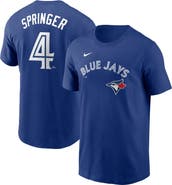 Nike Men's Nike George Springer Royal Toronto Blue Jays Fuse Name & Number T-Shirt