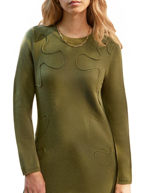 Ro&zo Applique Knit Maxi Dress In Green