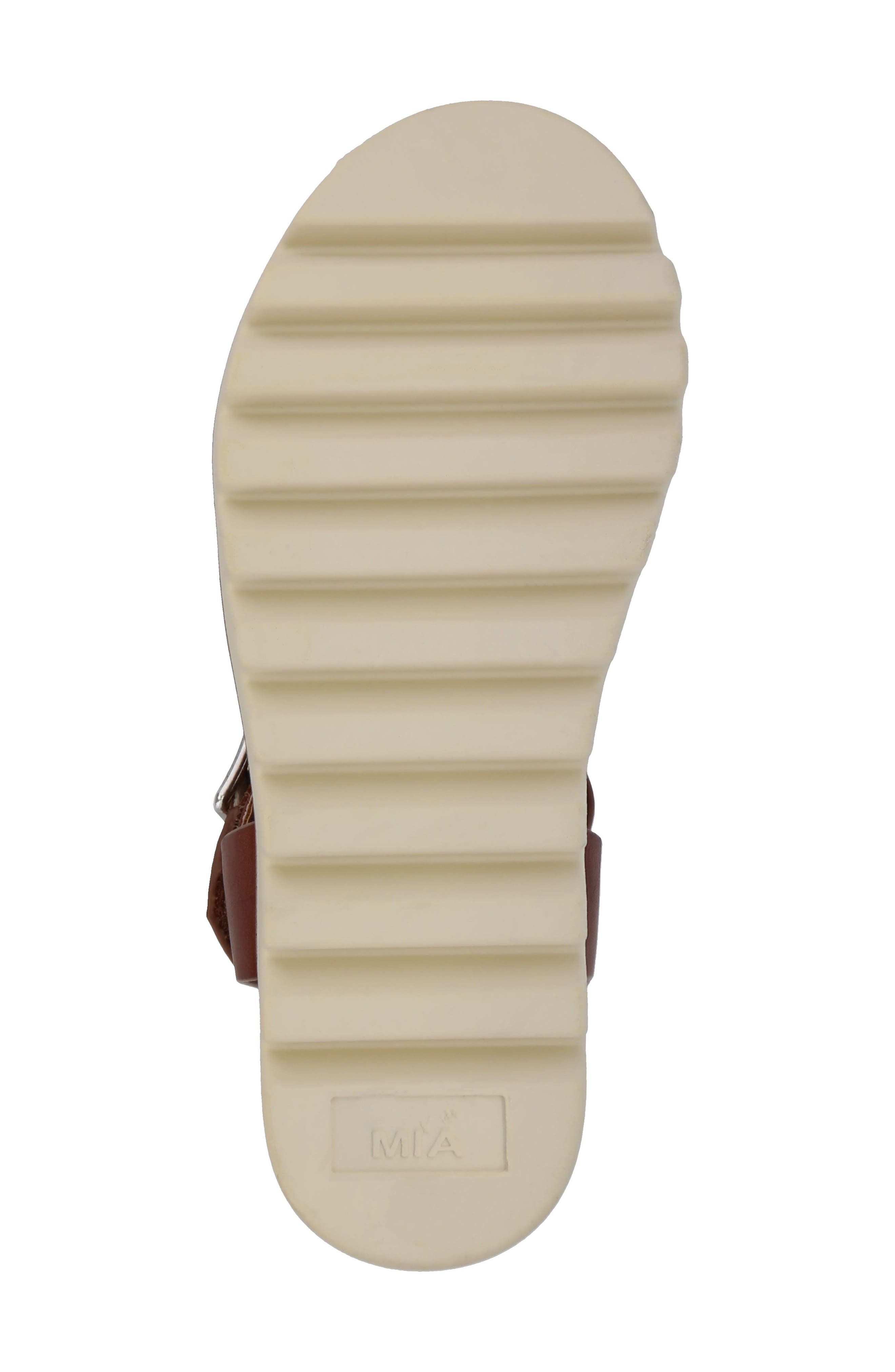 MIA Kids' Zhella Platform Wedge Sandal, Alternate, color, Cognac Multi