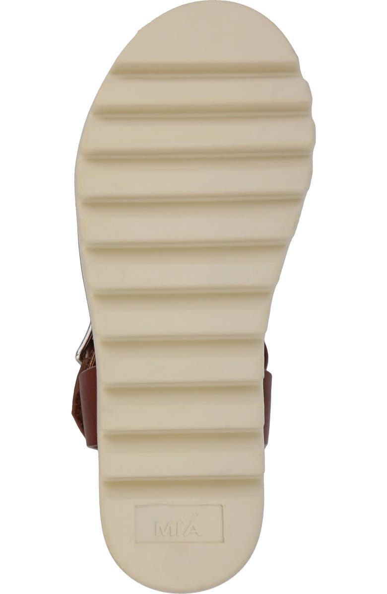 MIA Kids' Zhella Platform Wedge Sandal, Alternate, color, Cognac Multi