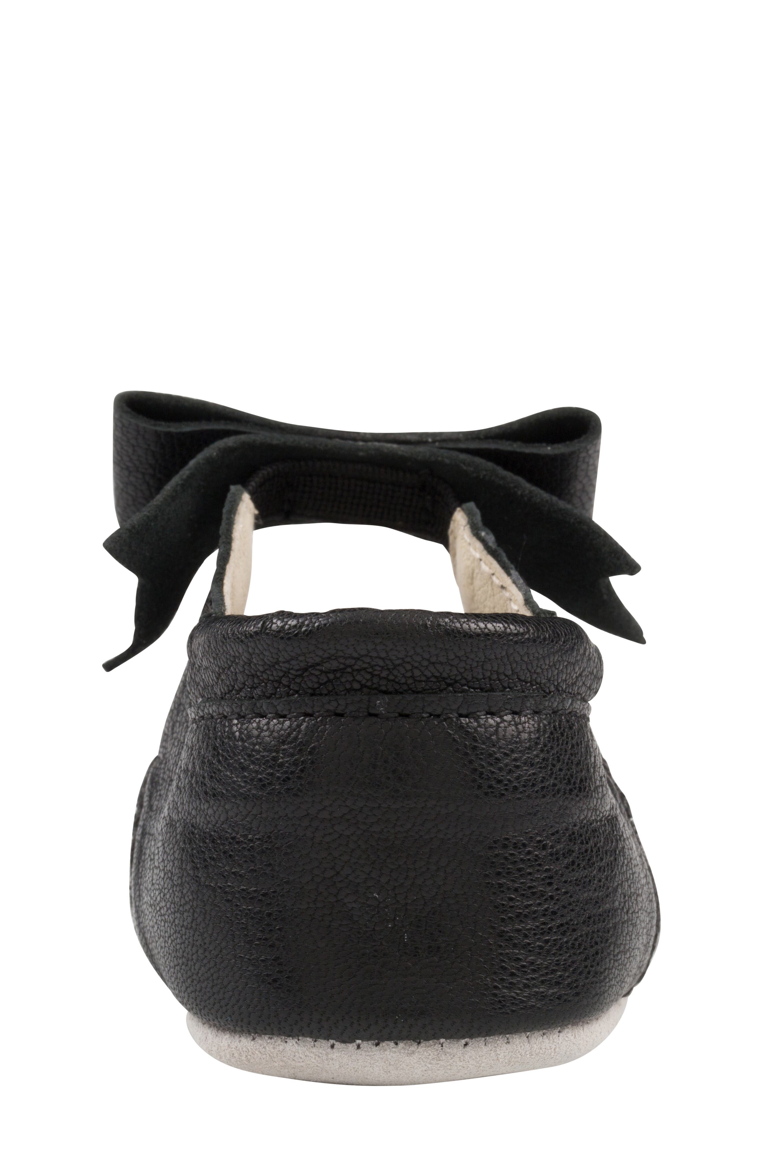 Robeez<sup>®</sup> Sofia Bow Mary Jane Crib Shoe, Alternate, color, Black