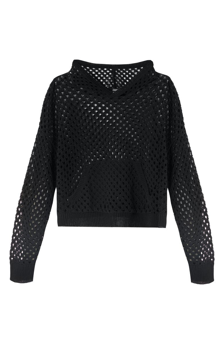 Sweaty Betty Beachside Crochet Cover-Up Hoodie, Alternate, color, 