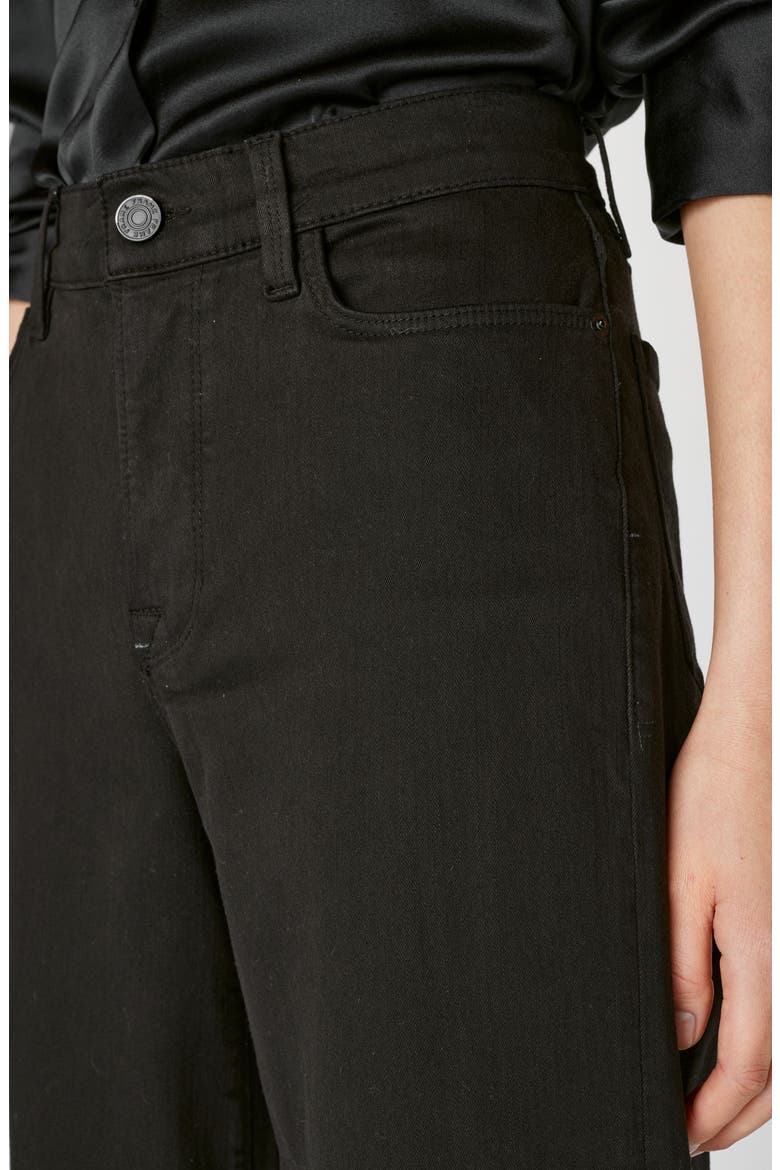 Le Palazzo Raw Hem Wide Leg Jeans, Alternate, color, FILM NOIR