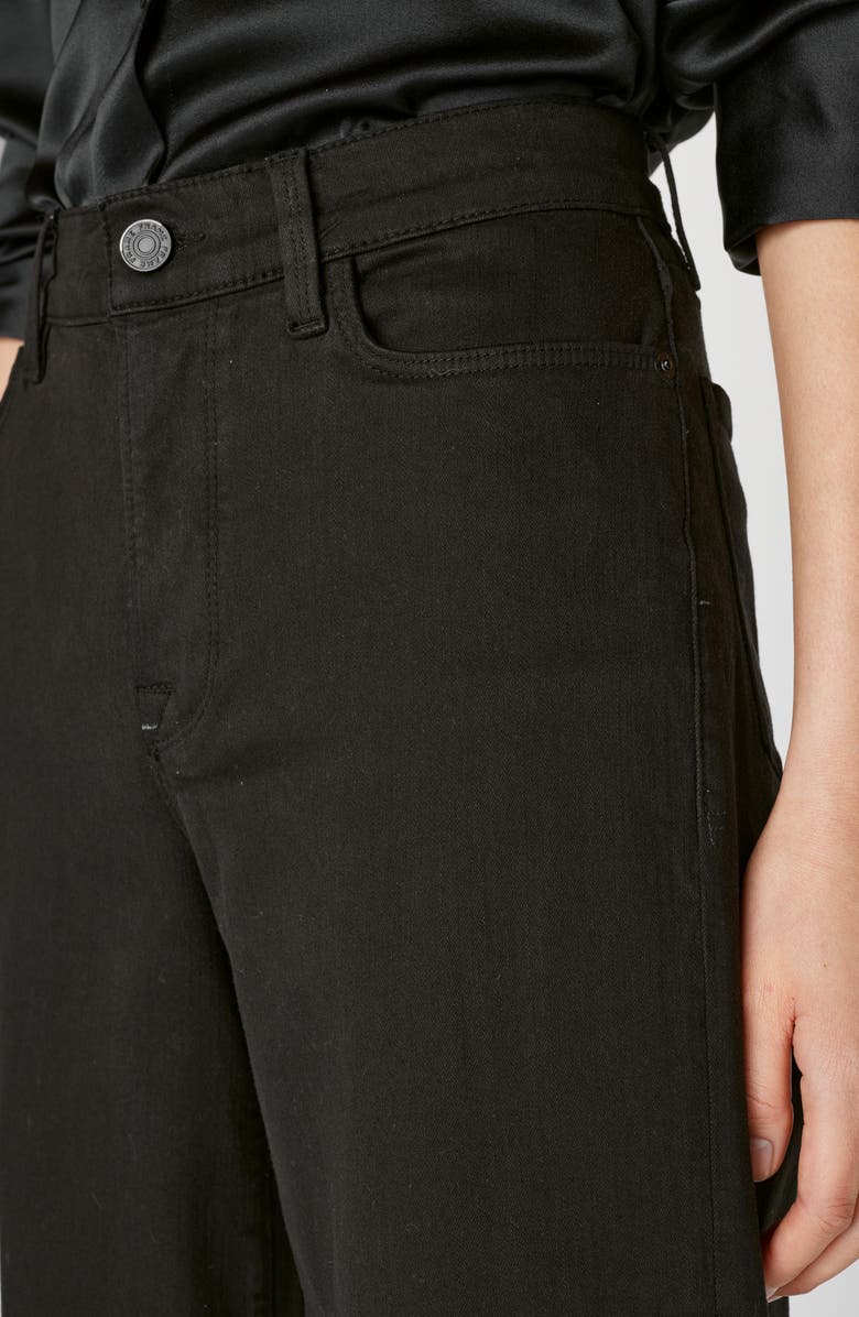 FRAME Le Palazzo Raw Hem Wide Leg Jeans, Alternate, color, Film Noir