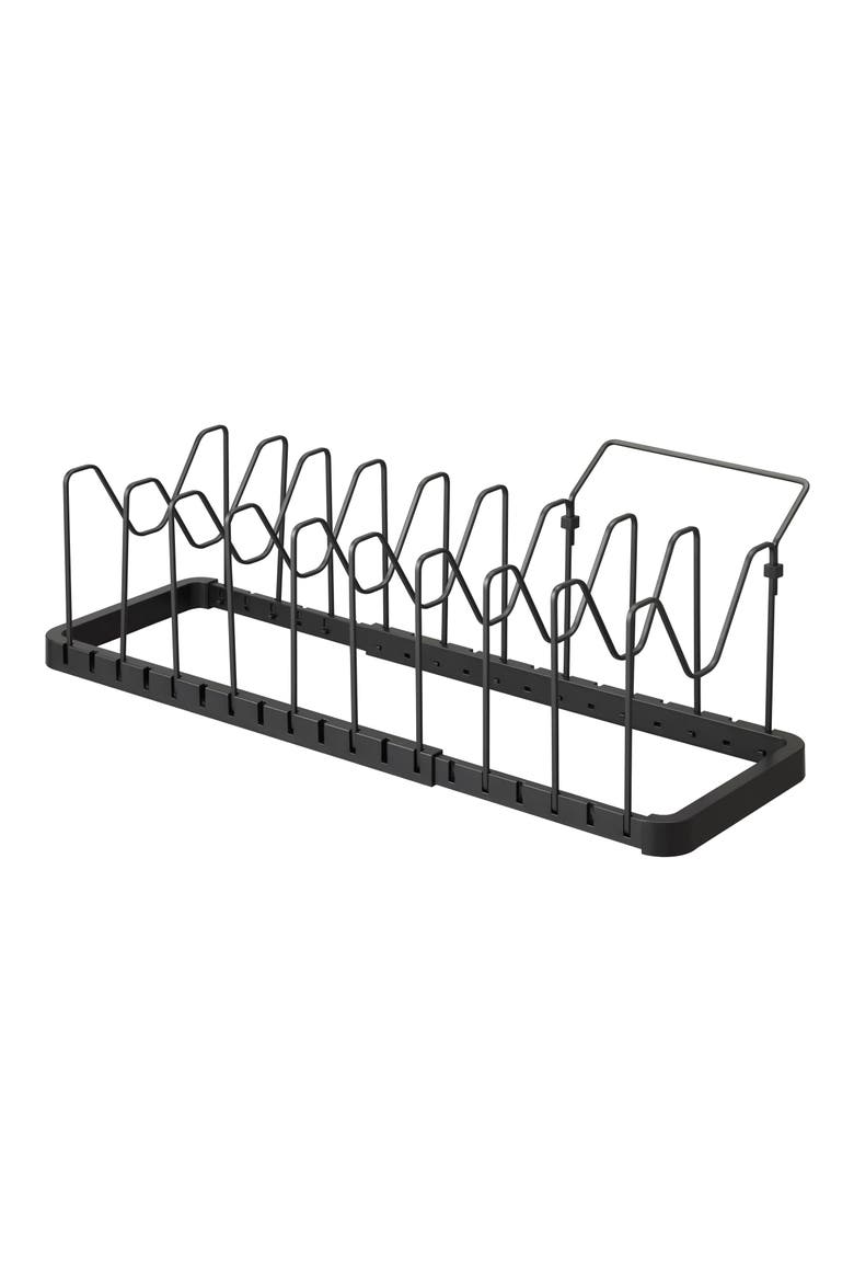 Adjustable Pot Lid Wire Organizer, Alternate, color, BLACK